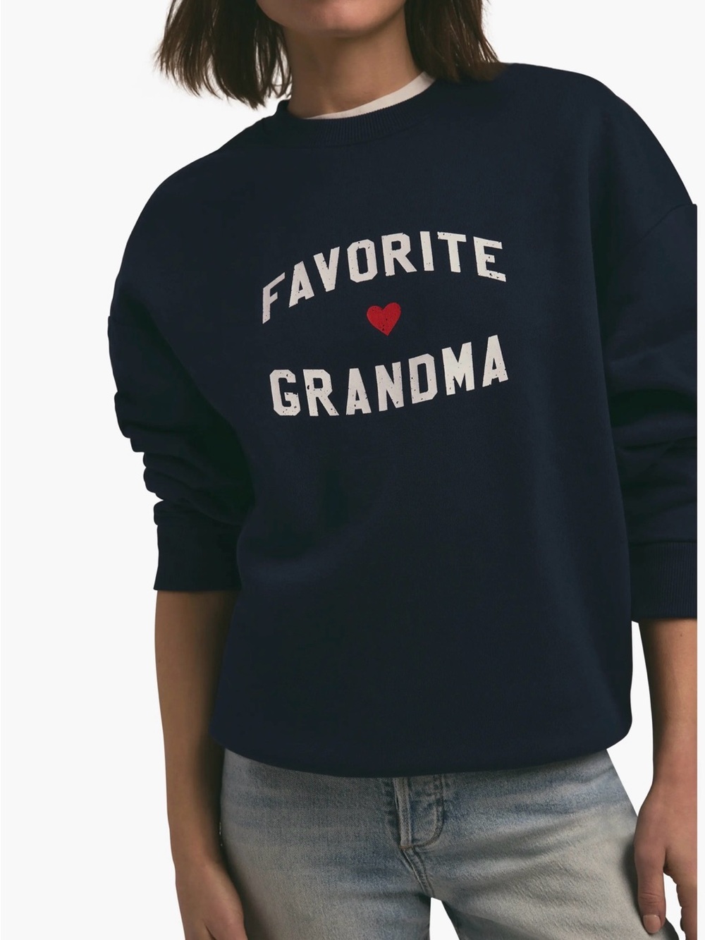 Favorite Daughter Favorite Grandma Navy Graphic Women’s Crew Neck Sweatshirt XS
